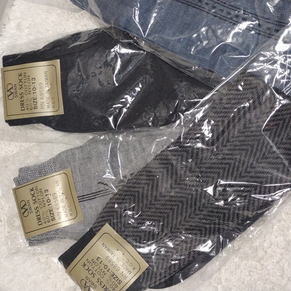 VA Swan Dress Socks Multiple Colors and Patterns 6 Pairs SD#6-6 - Picture 2 of 9